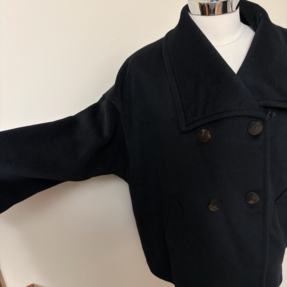SOLD Amazing Vintage Wool, Cashmere & Angora Swing Peacoat L - Picture 3 of 9